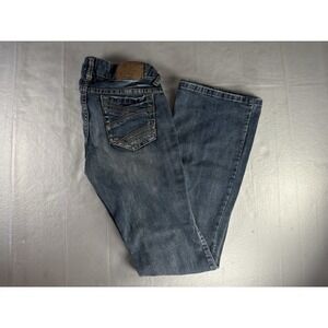 Amethyst Jeans Distressed Size 3 Women's Medium Wash Mid Rise Flare Jeans Y2K